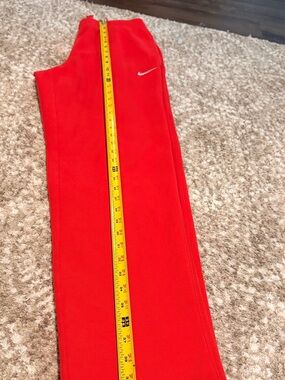 Nike Red Joggers with White Swoosh